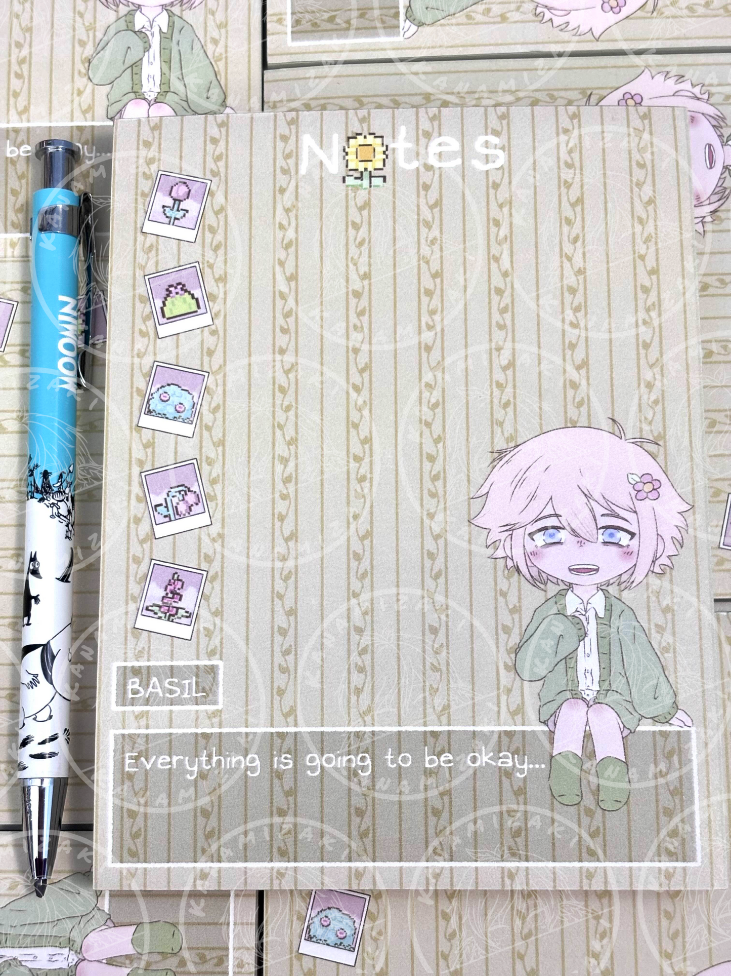 Omori: Basil Happy version Notepad