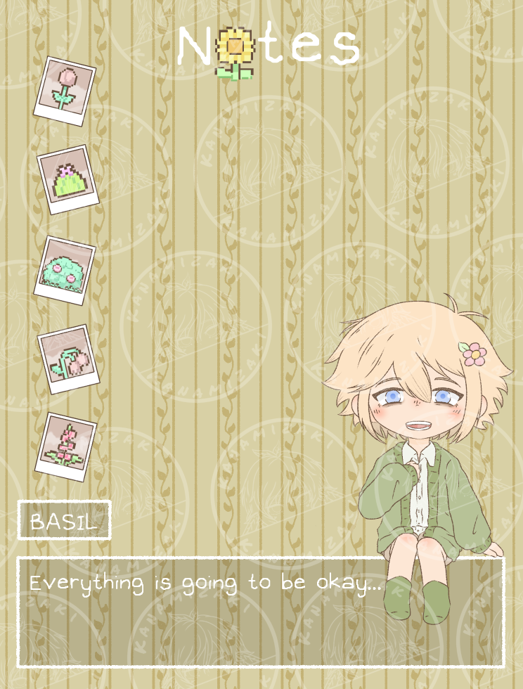 Omori: Basil Happy version Notepad