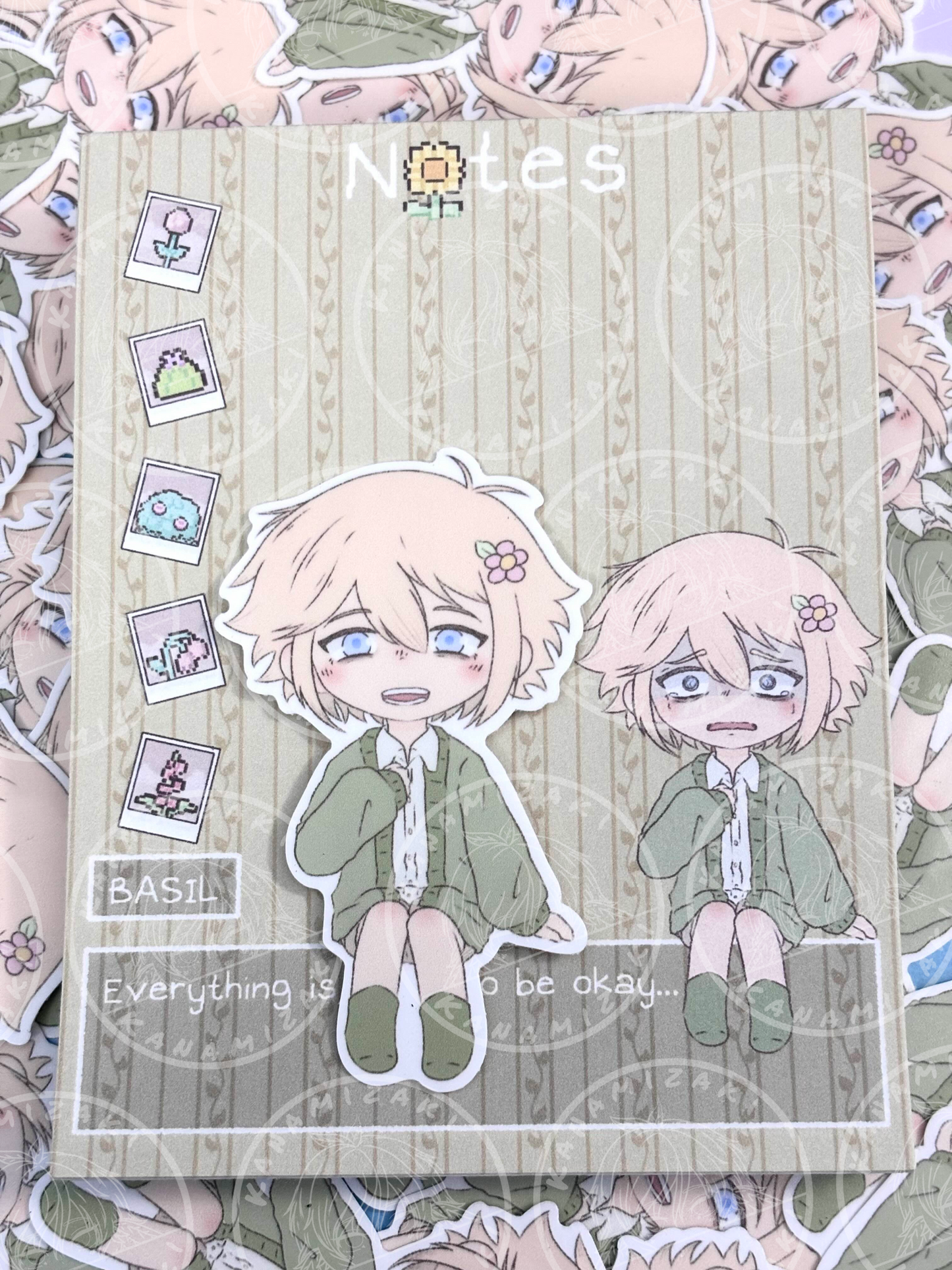 Omori: Happy Sitting Basil Sticker