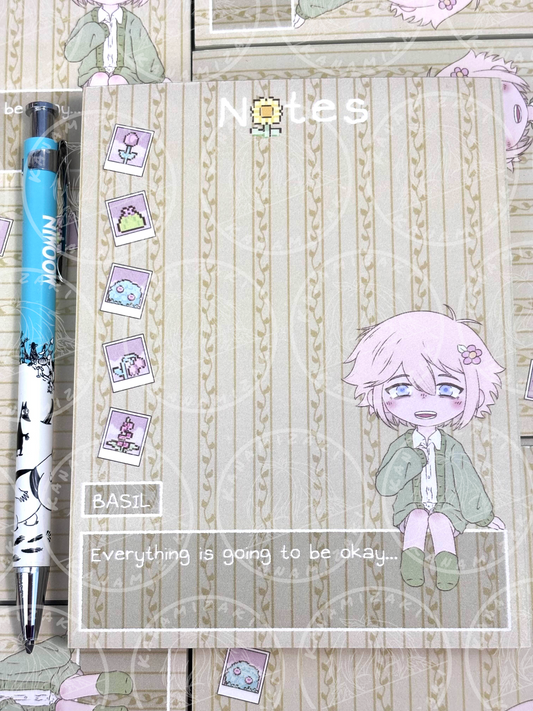 Omori: Basil Happy version Notepad
