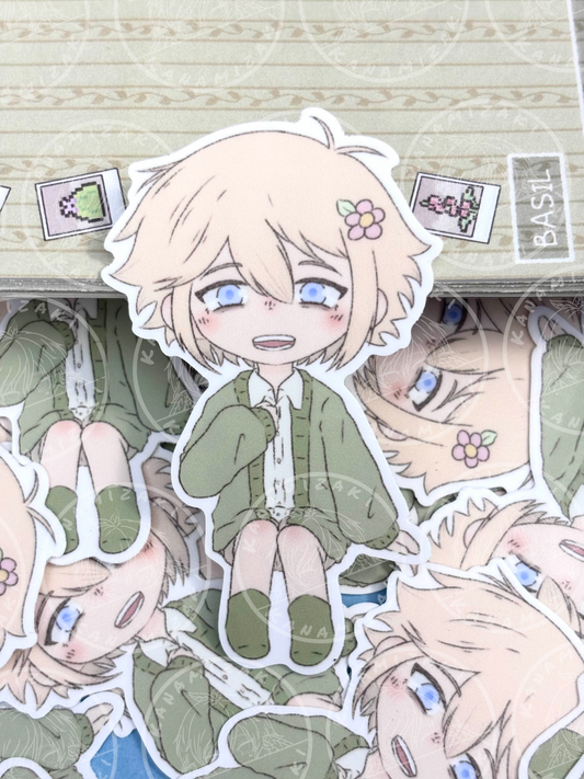Omori: Happy Sitting Basil Sticker